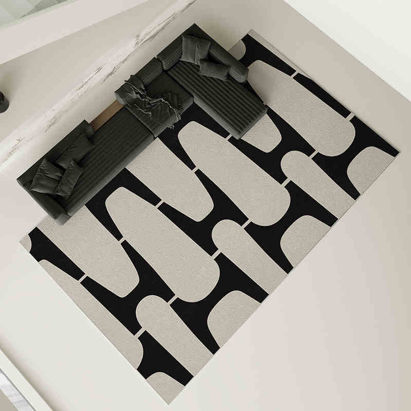 Grey carpet living room light luxury high-end high-end washable rub home sofa floor mat