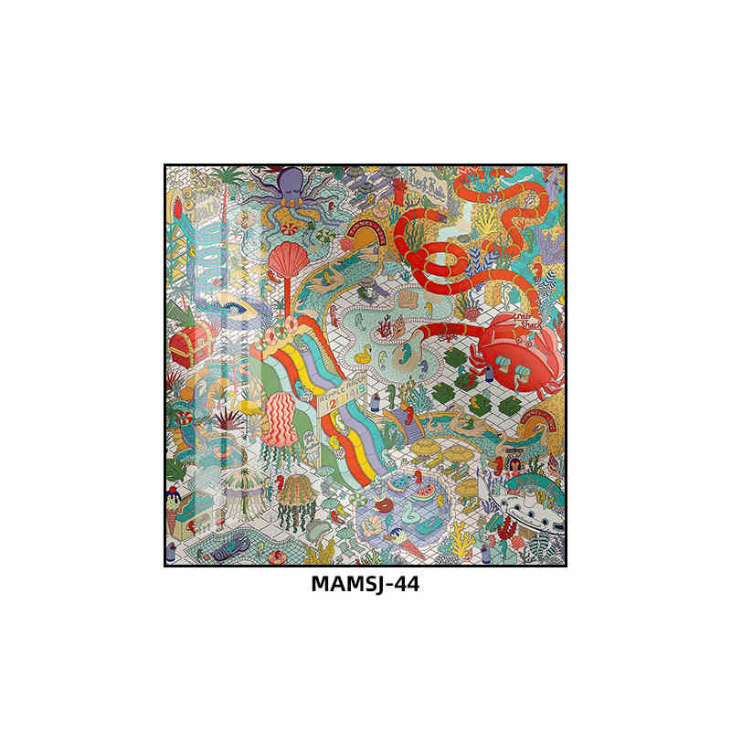 Love horse silk scarf hanging painting modern simple living room sofa background wall floor painting porch senior sense hanging painting light luxury