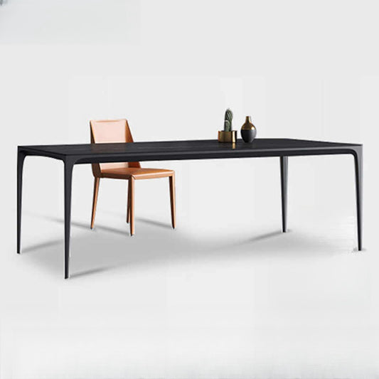 Light luxury home modern simple Delifeng rock plate dining room table Nordic rectangular table and chairs