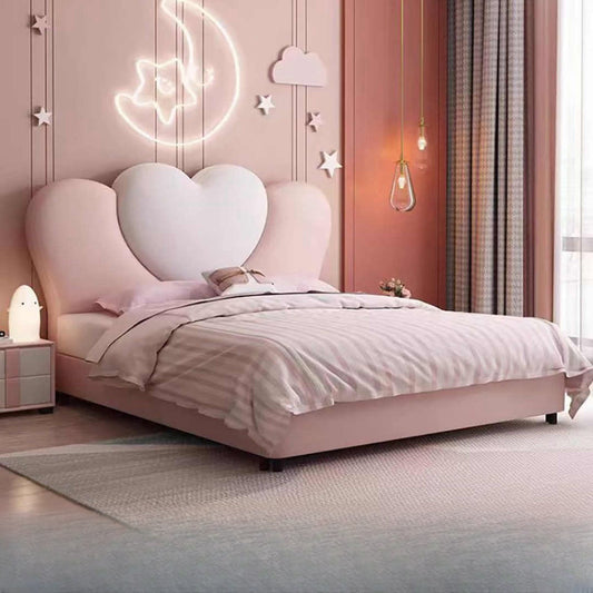 Princess bed girl pink bed modern simple girl bedroom creative net celebrity children's bed girl love solid wood bed