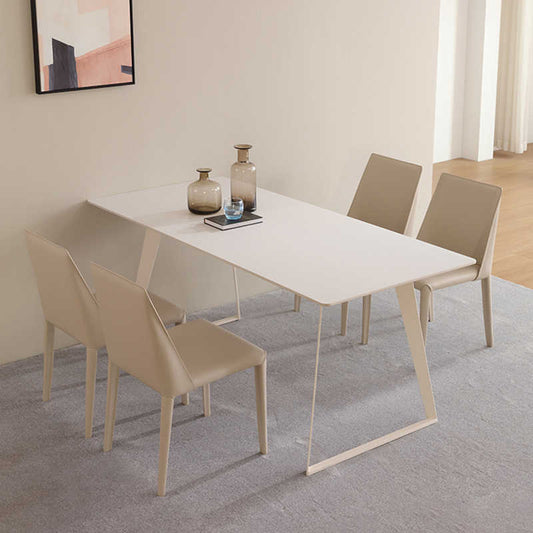 Italian rock dinner table simple home cream style