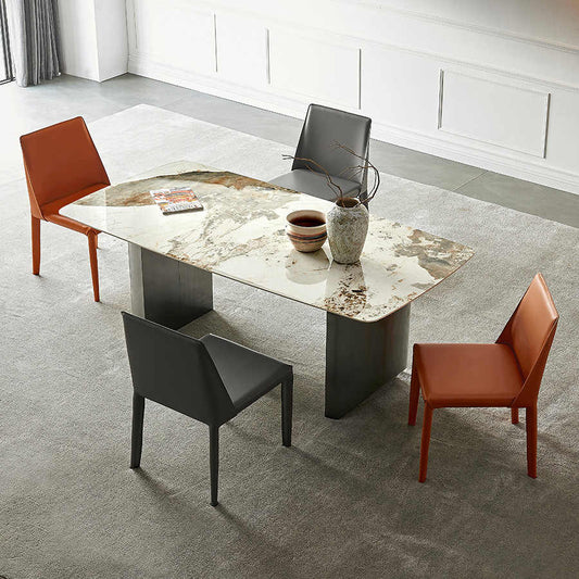Italian minimalist light stone table