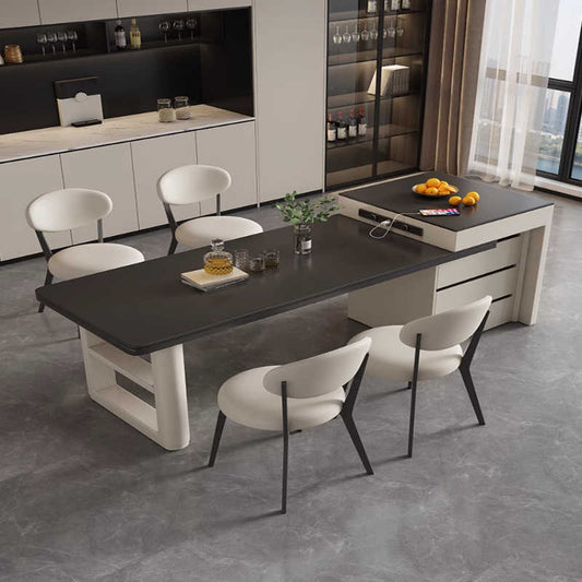 Cream wind island table integrated retractable light luxury family small apartment advanced island table integrated multi-function