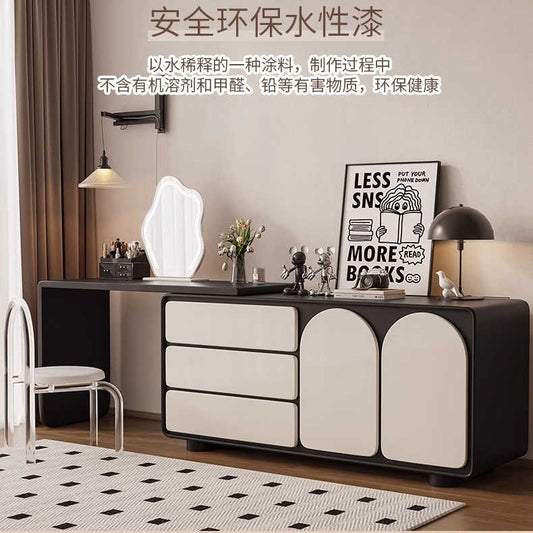 French black dresser bedroom black and white simple makeup table new makeup table designer bucket cabinet one retro