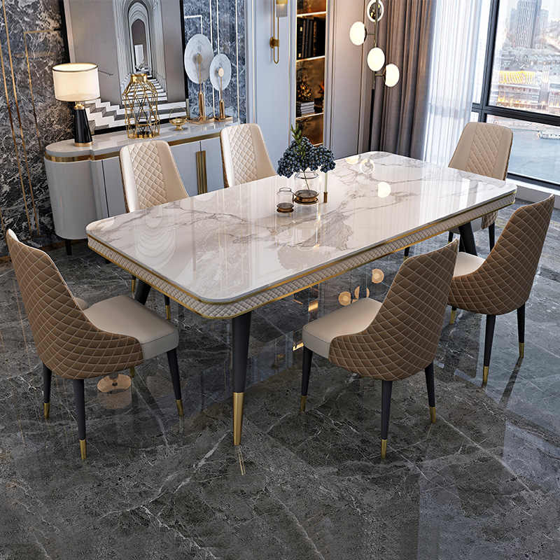 Light luxury dining table Modern simple new designer high-end home dining table