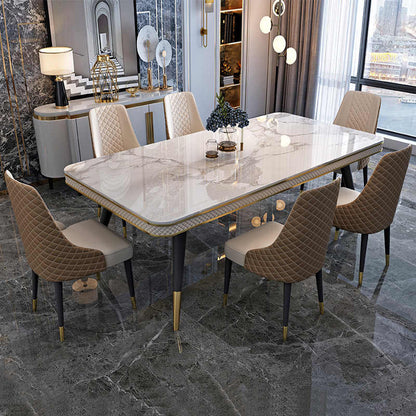 Light luxury dining table Modern simple new designer high-end home dining table