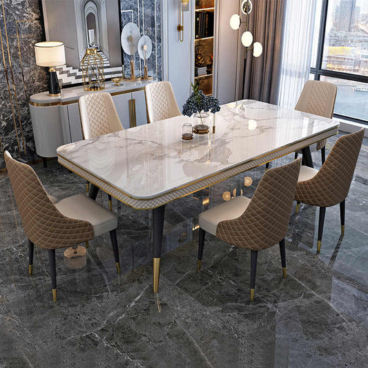 Light luxury dining table Modern simple new designer high-end home dining table
