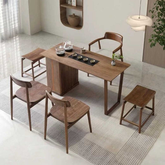 Dutch new Chinese solid wood tea table and chair combination home small living room tea table Zen tea room custom tea table