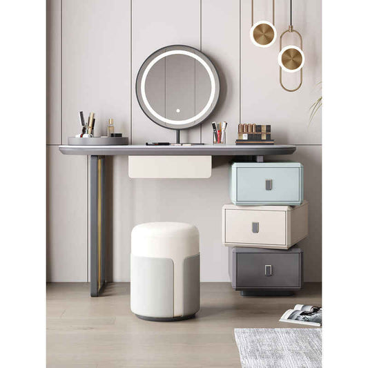 Cream wind magic square color bedroom rock panel vanity mirror advanced light luxury simple