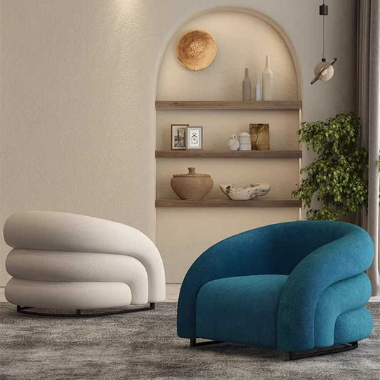 Simple casual single chair small apartment living room Creative designer rainbow chair bedroom balcony lazy sofa