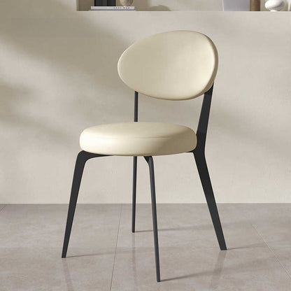 French cream style white minimalist dining chair