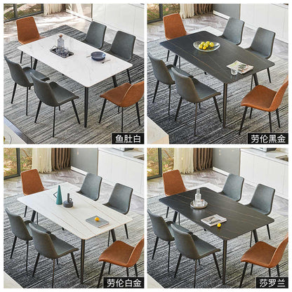 Rock plate table Simple modern household small family table