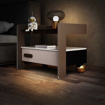 Modern simple bedside shelves Smart storage bedroom lockers