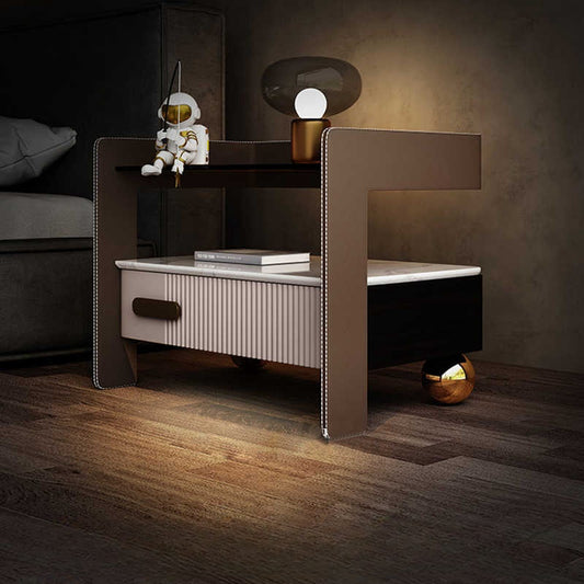 Modern simple bedside shelves Smart storage bedroom lockers