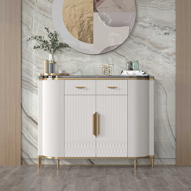 Modern simple marble semicircle entrance cabinet