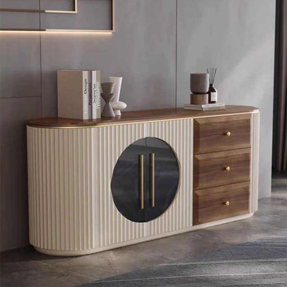 Solid wood Nordic entrance cabinet