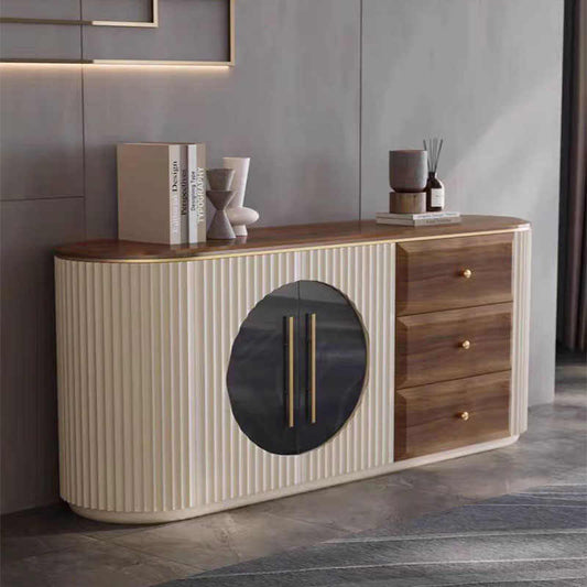 Solid wood Nordic entrance cabinet