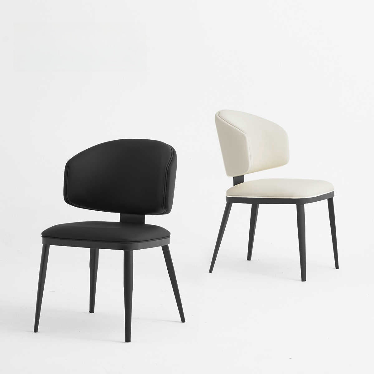 Milan - Italian minimalist leather dining chair