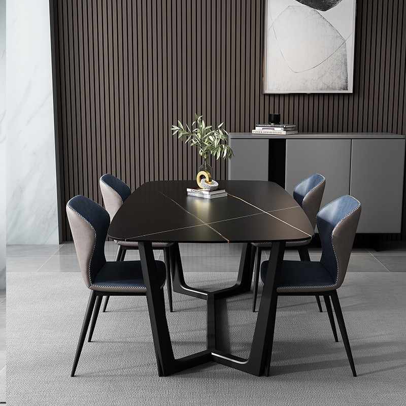 Marble rectangular dining table Nordic dining table