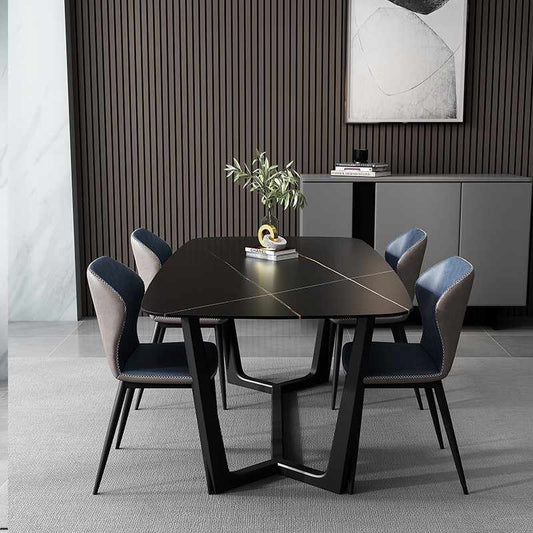 Marble rectangular dining table Nordic dining table