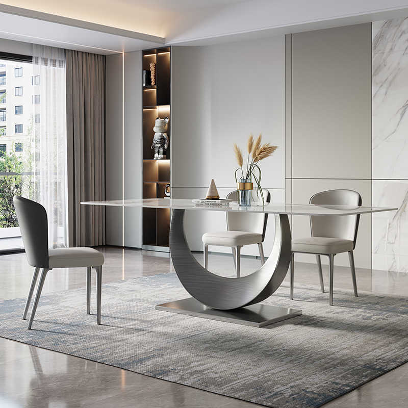 Italian minimalist light rock table