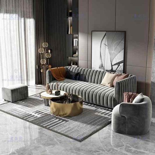 American light luxury designer style living room villa will be modern simple fabric sofa