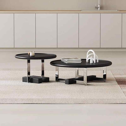 Living room home size round table Italian simple small apartment designer high and low combination tea table