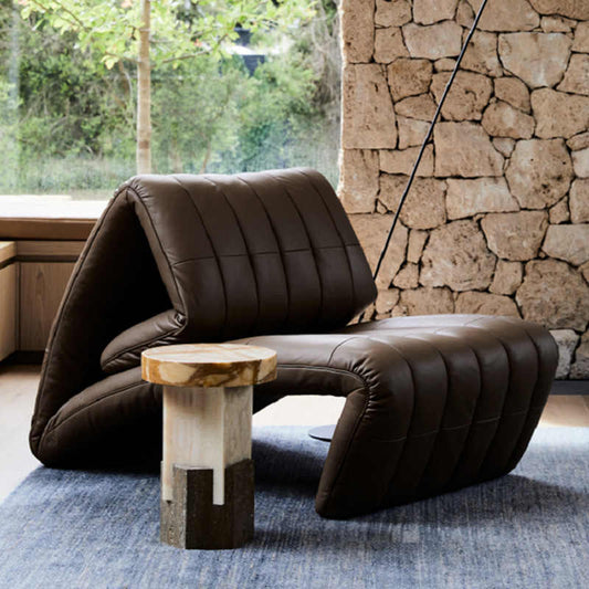 Barcelona single sofa chair designer balcony living room bedroom multi-functional lounge chair Fist chair leather