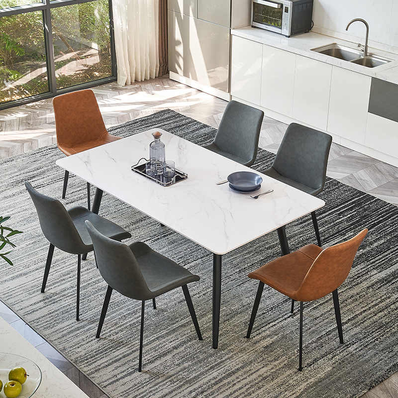 Rock plate table Simple modern household small family table