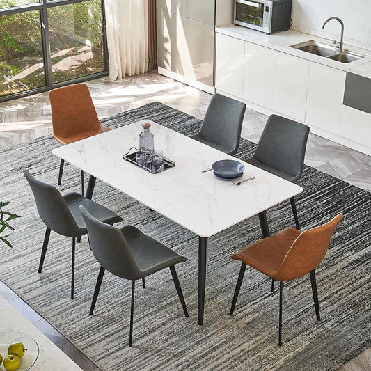 Rock plate table Simple modern household small family table