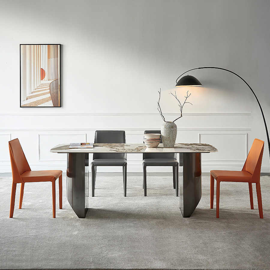 Italian minimalist light stone table