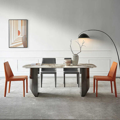 Italian minimalist light stone table
