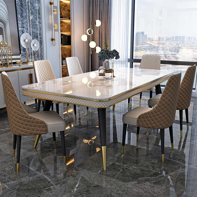Light luxury dining table Modern simple new designer high-end home dining table