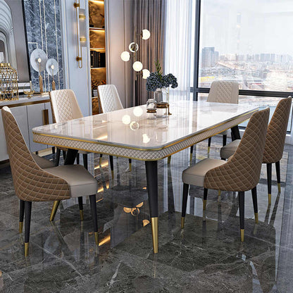 Light luxury dining table Modern simple new designer high-end home dining table