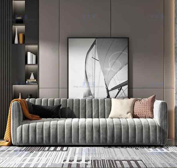 American light luxury designer style living room villa will be modern simple fabric sofa