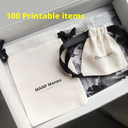 100pcs individuation Custom Cotton Jewelry Pouches, Eco-Friendly Drawstring Gift Bags