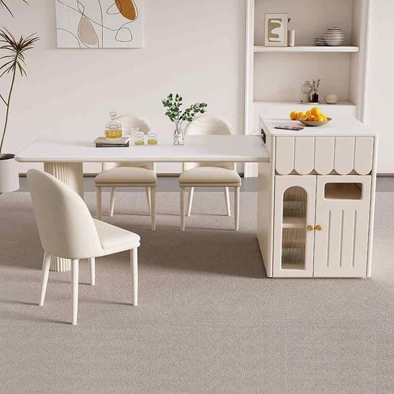 Butter wind island table one retractable multifunctional rock slab island simple household kitchen guide bar table