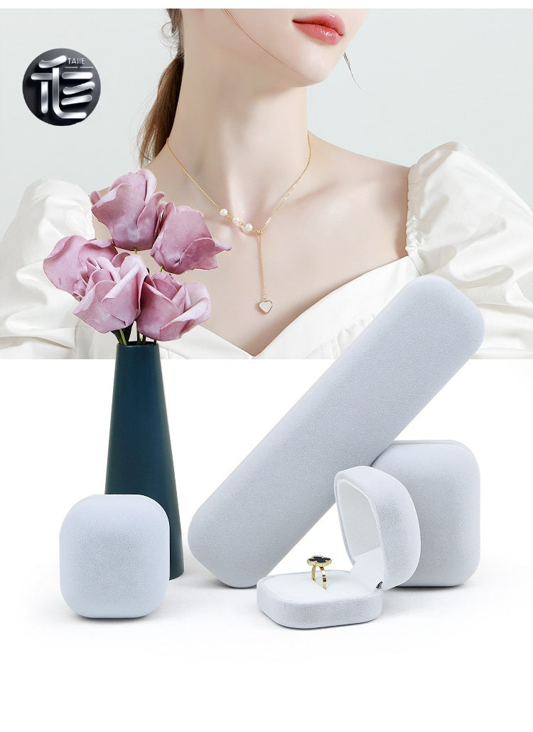 Engagement Ring Box Velvet – Wedding Ring Holder for Proposal, Luxury Heart-Shaped Jewelry Gift Box,Custom Jewelry Box for Small Business