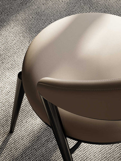 Designer Italian leather dining chair