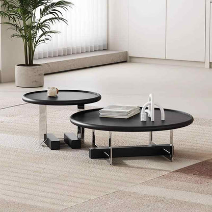 Living room home size round table Italian simple small apartment designer high and low combination tea table