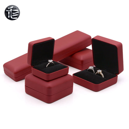 Engagement Ring Box Velvet – Wedding Ring Holder for Proposal, Luxury Heart-Shaped Jewelry Gift Box,Bulk Jewelry Boxes