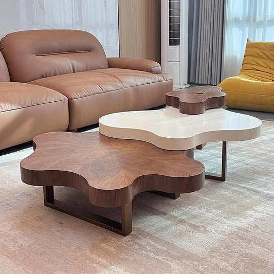 Cream cloud tea table light luxury minimalist solid wood living room home creative network red simple modern high sense of art