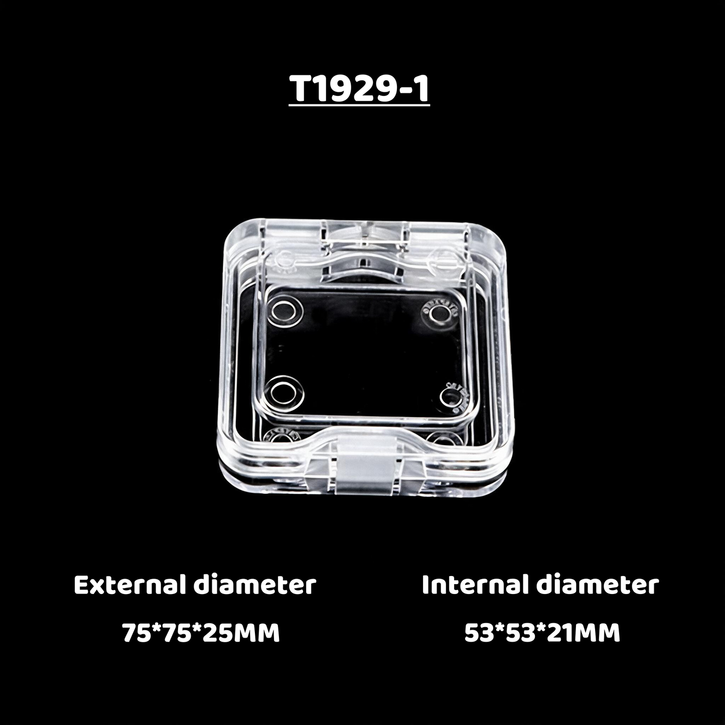 5pcs Clear PS Jewelry Display Box, Floating Gemstone Storage Case, Acrylic Packaging for Rings Earrings