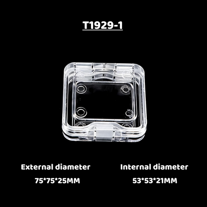 5pcs Clear PS Jewelry Display Box, Floating Gemstone Storage Case, Acrylic Packaging for Rings Earrings