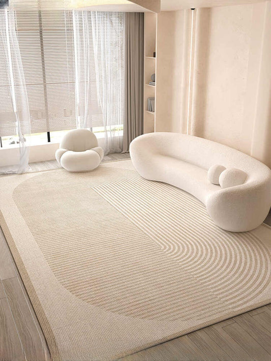 Cream wind carpet living room light luxury senior sense home sofa floor mat bedroom waterproof wash free wipe