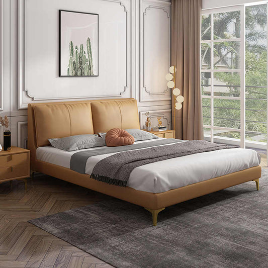 Bed Light luxury modern simple leather bed storage Double bed 1.8m king bed Leather bed master bedroom