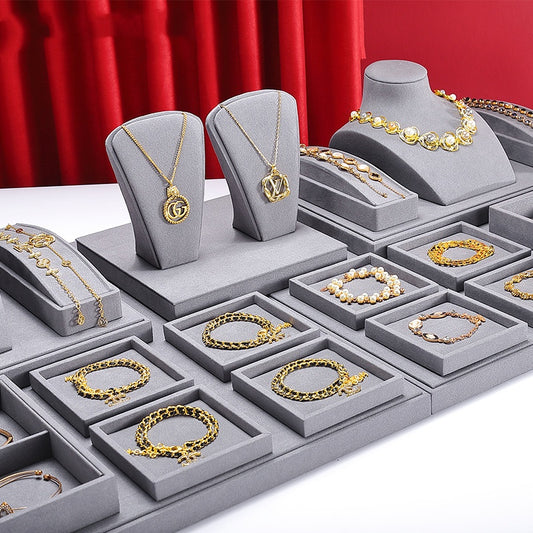 Jewelry Store Display Set - Complete Countertop Showcase Kit with Stands & Sign Holders,jewelry display