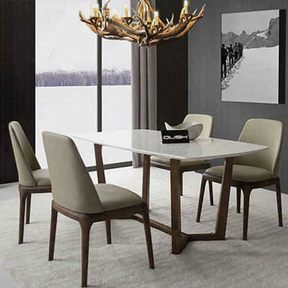 Simple Nordic p leather dining chair