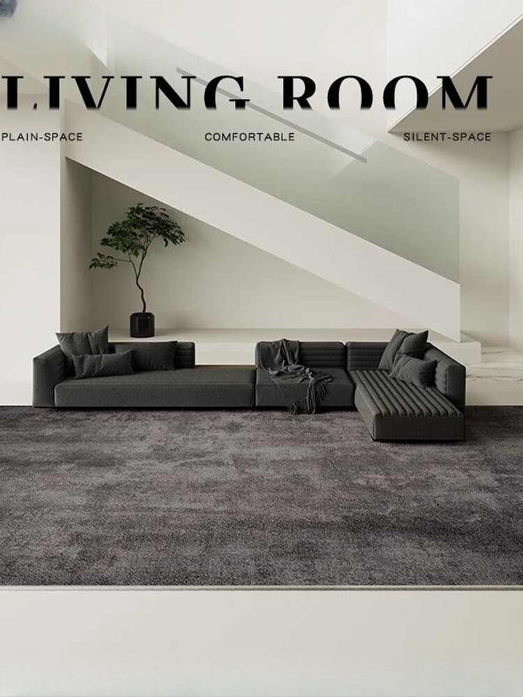 Grey carpet living room light luxury high-end high-end washable rub home sofa floor mat