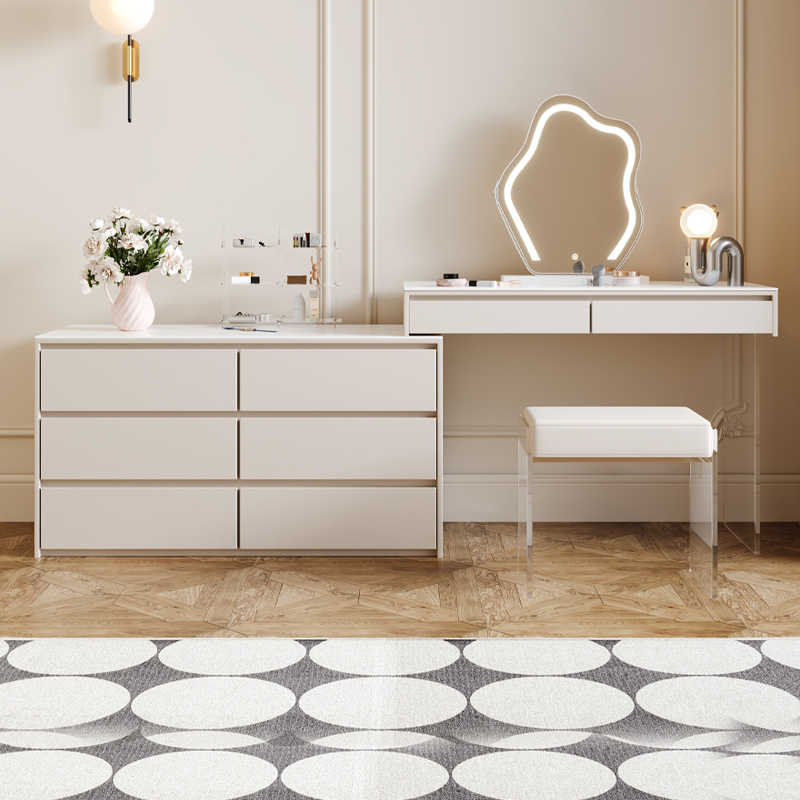 Butter wind retractable corner dresser Modern simple makeup table Bedroom bed tail bucket cabinet network red storage dresser
